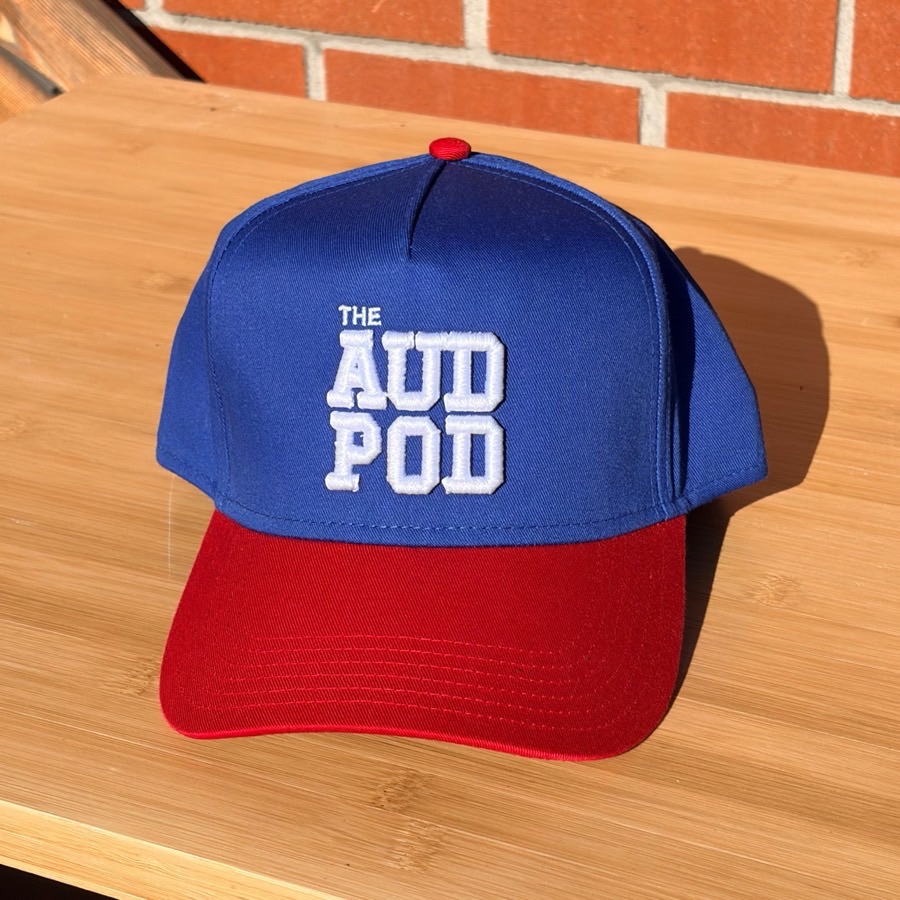 The AudPod hat, straight on